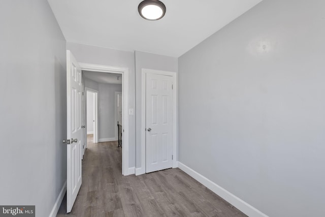 hallway featuring light hardwood / wood-style floors