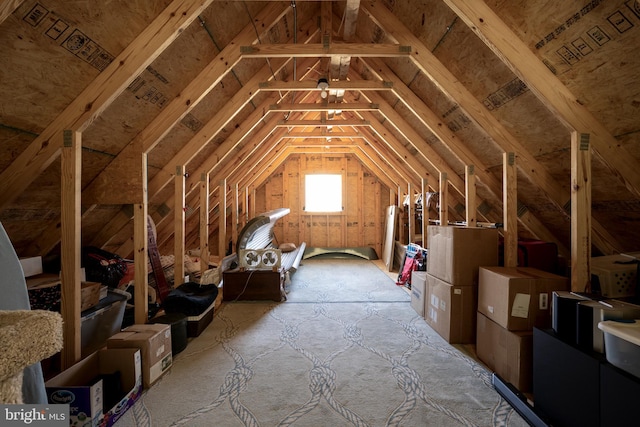 view of attic