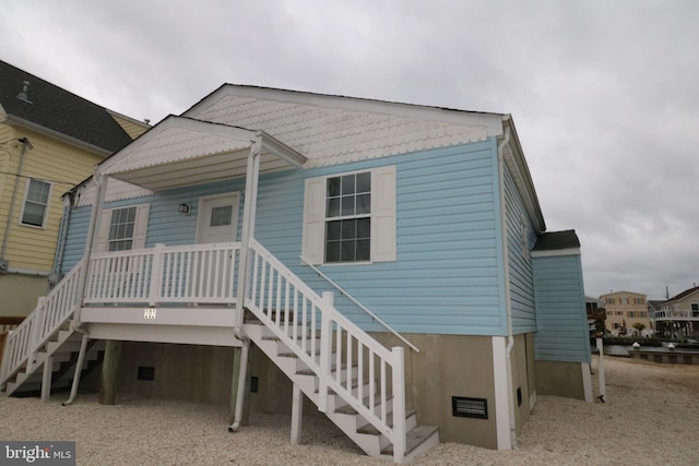 view of rear view of property