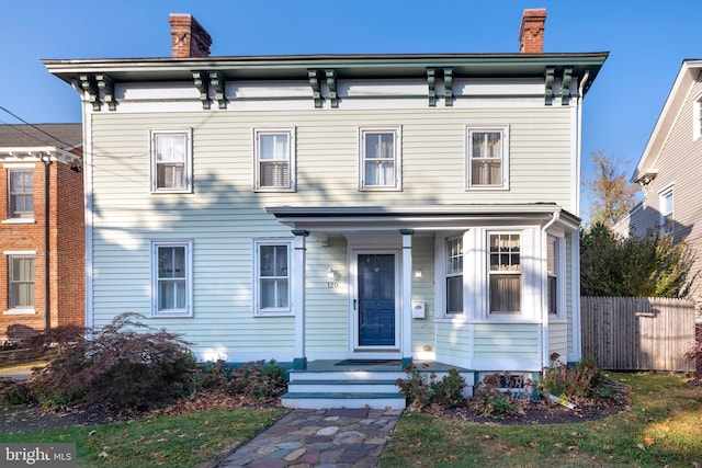 120 S Main St, Pennington, NJ 08534 - italianate home featuring a chimney