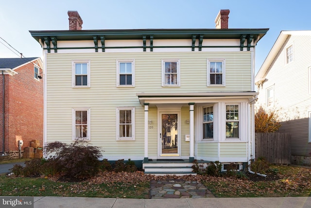 120 S Main St, Pennington, NJ 08534 - italianate home with a chimney