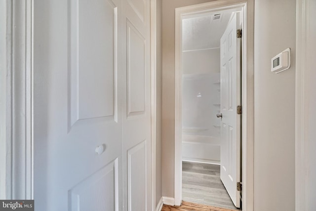 interior space featuring light wood-type flooring