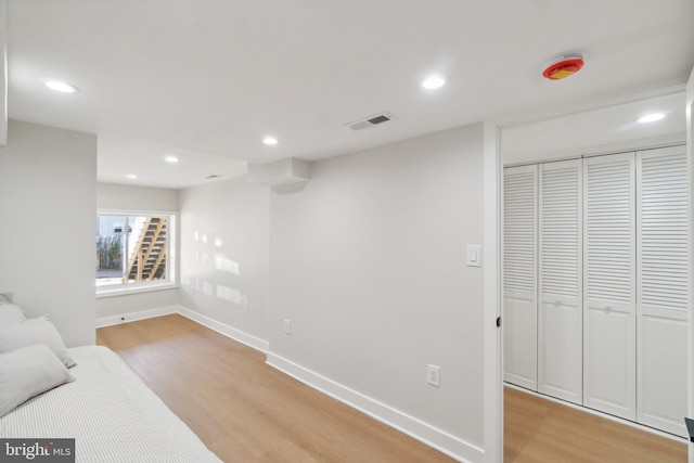 interior space featuring light hardwood / wood-style flooring