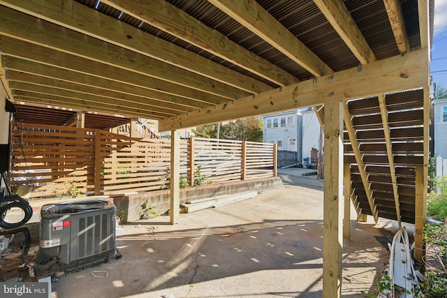 view of patio with central AC