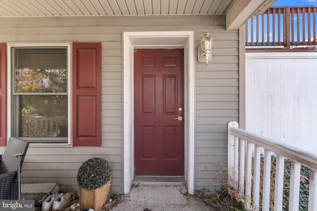 view of doorway to property