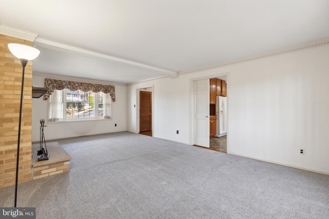 unfurnished living room with carpet