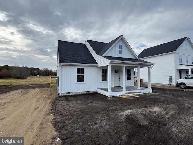 view of front of property with a porch