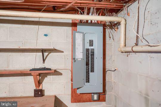 utility room featuring electric panel