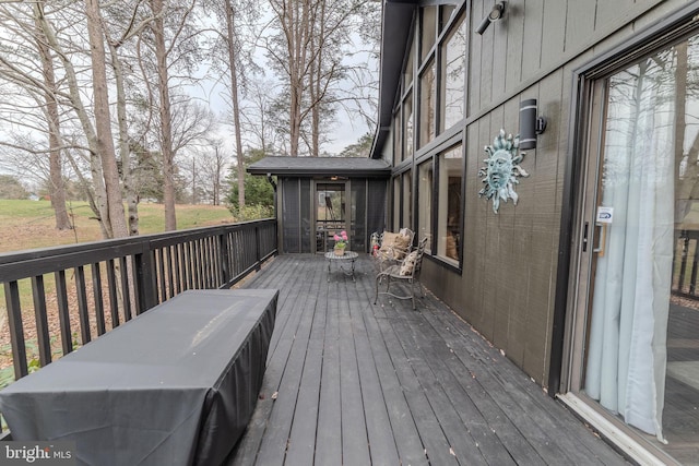 view of wooden deck