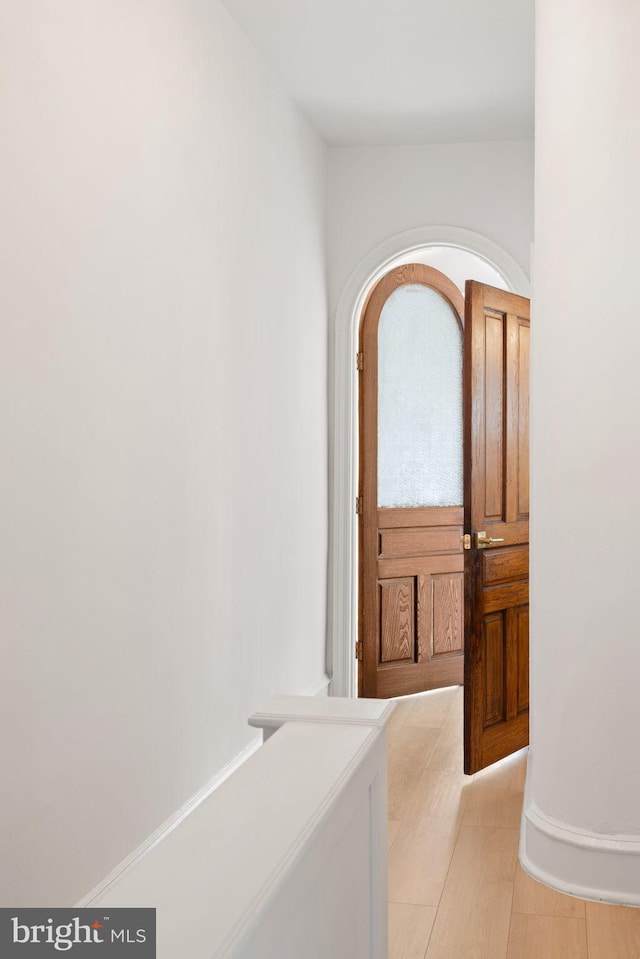 interior space featuring light wood-type flooring