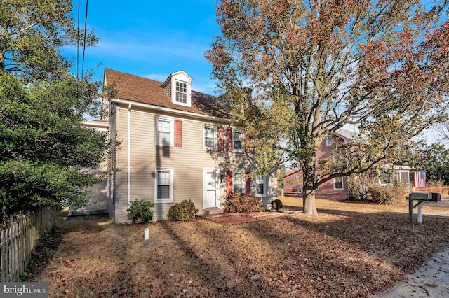 view of colonial home