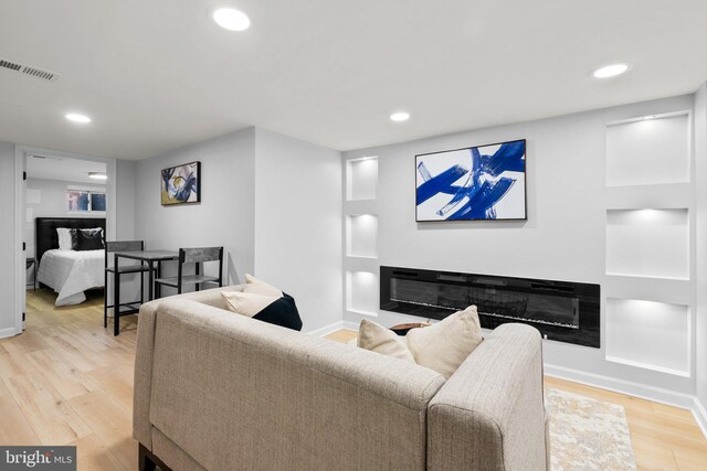 living room featuring hardwood / wood-style floors