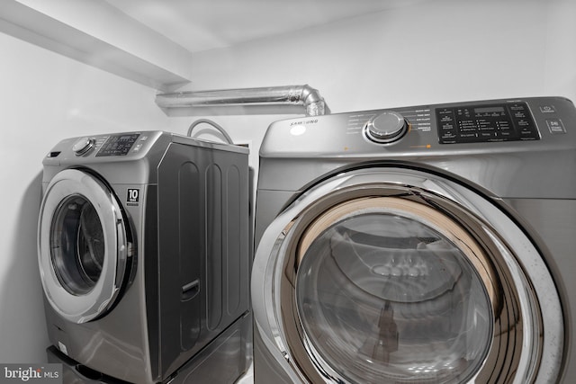 laundry area featuring washer and dryer