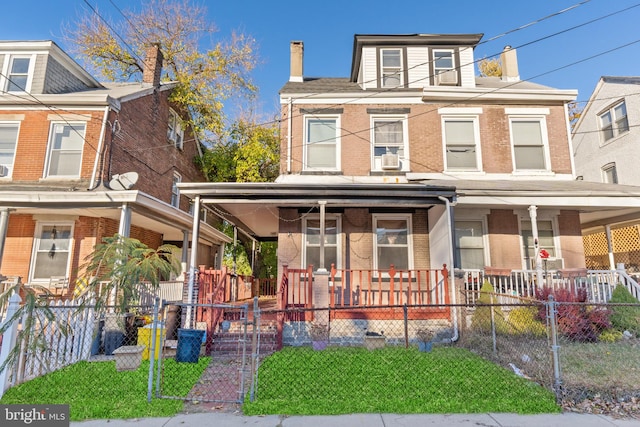 view of front of property with covered porch