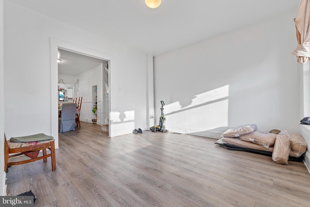 misc room featuring light hardwood / wood-style flooring