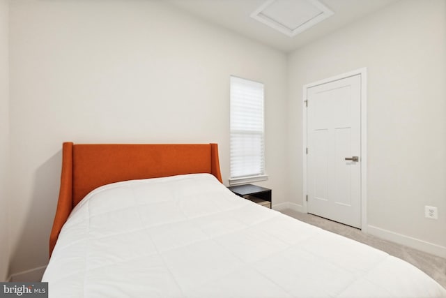 bedroom with carpet floors