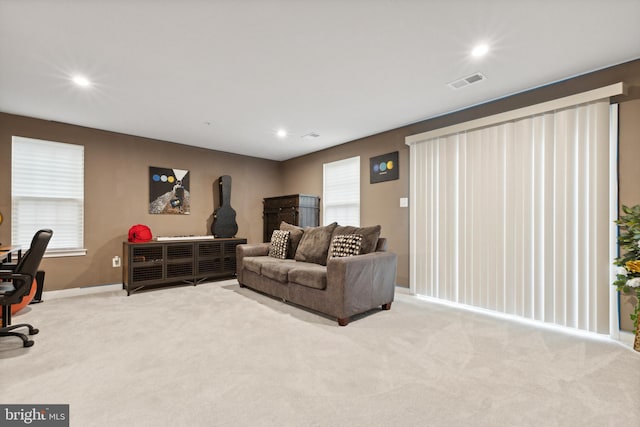 view of carpeted living room