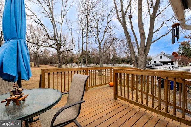 view of wooden terrace