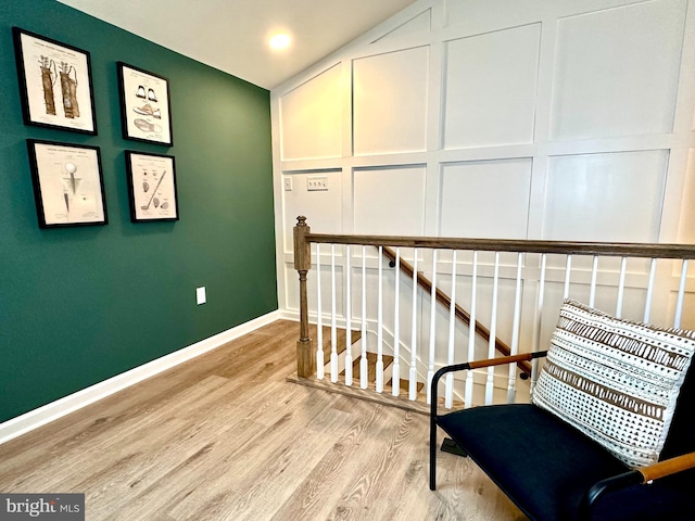 interior space featuring wood-type flooring