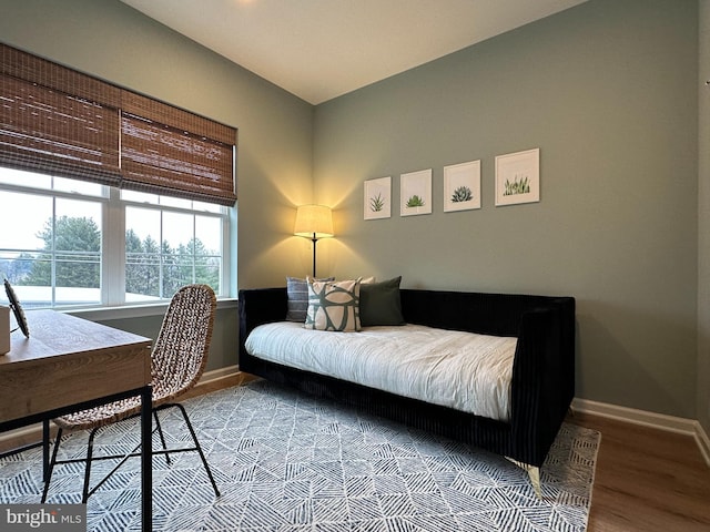 bedroom featuring light hardwood / wood-style floors