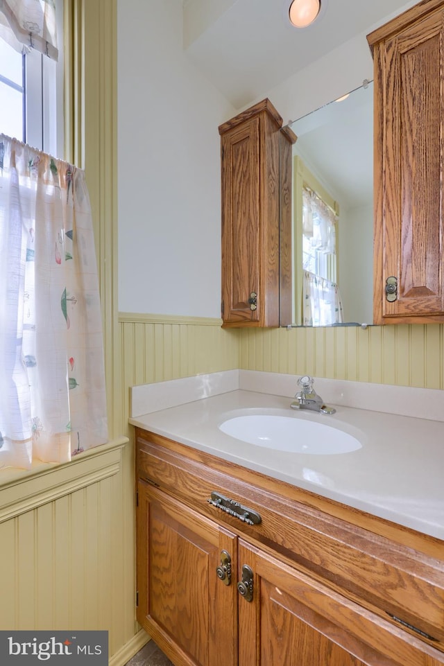 bathroom featuring vanity