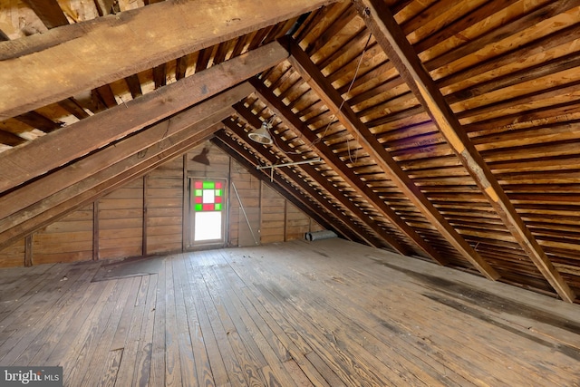 view of attic