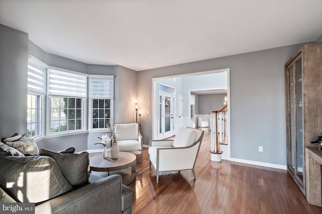 living room featuring hardwood / wood-style floors