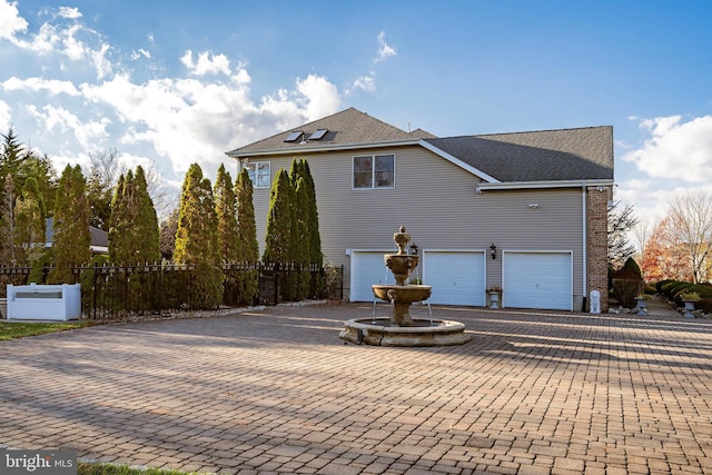 view of home's exterior featuring a garage