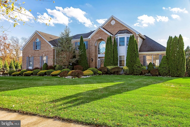 front of property featuring a front lawn