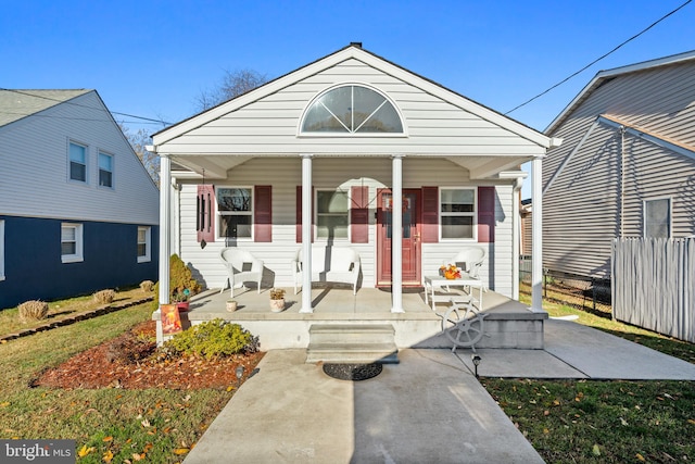 bungalow-style home featuring a porch