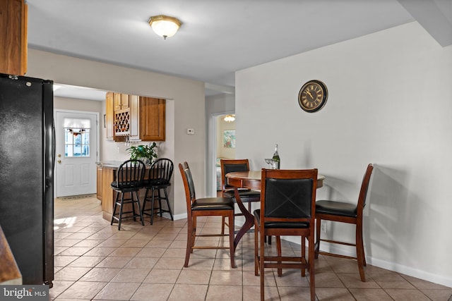 view of tiled dining area