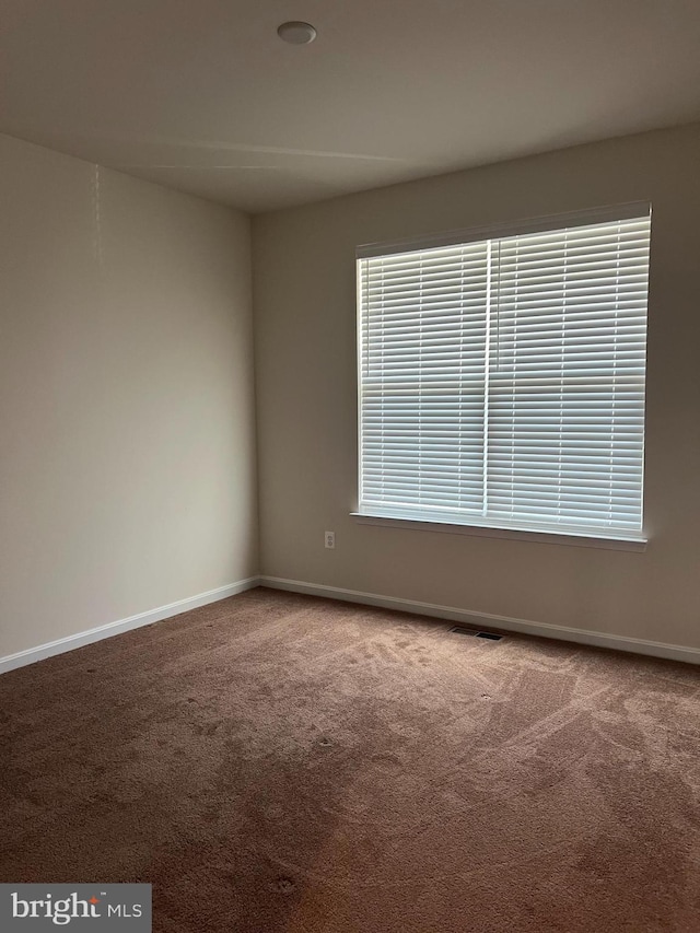 unfurnished room with carpet floors