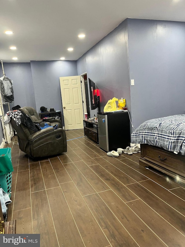 interior space featuring dark hardwood / wood-style floors