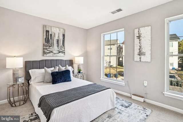 view of carpeted bedroom