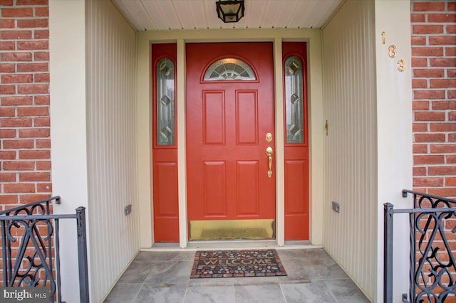 view of doorway to property