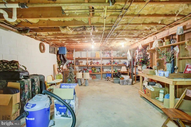 view of basement