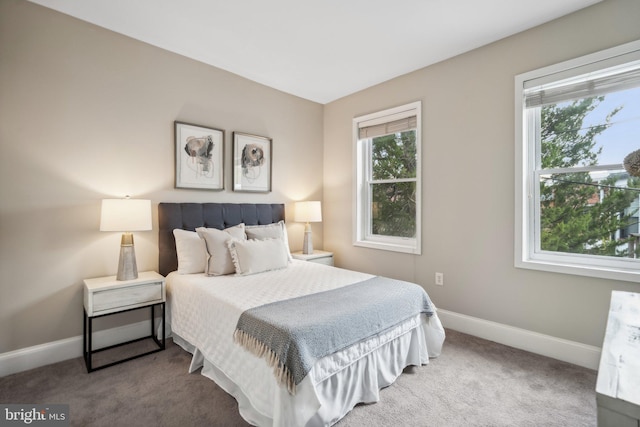 view of carpeted bedroom