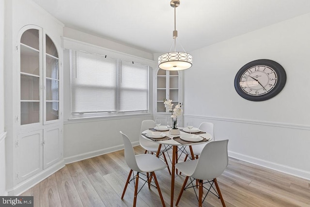 dining room featuring light hardwood / wood-style flooring