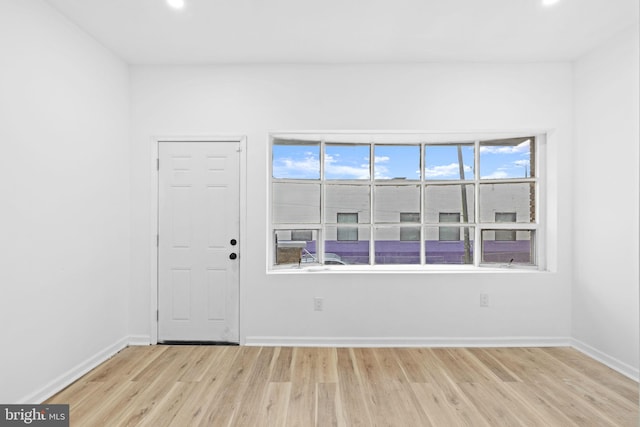 empty room featuring light hardwood / wood-style floors