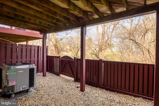 view of patio / terrace with central AC