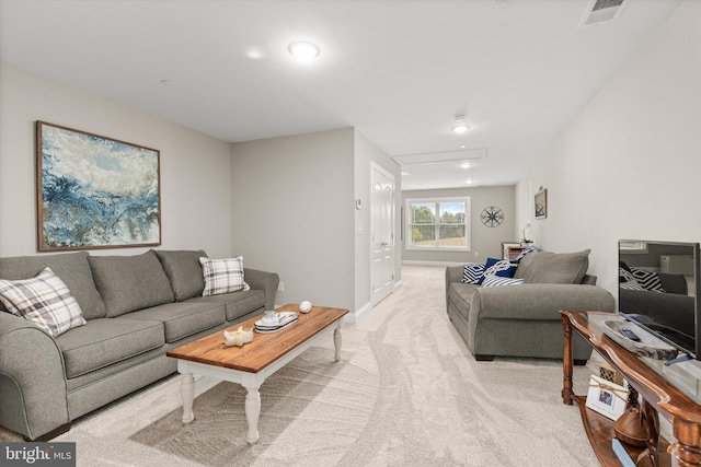 view of carpeted living room