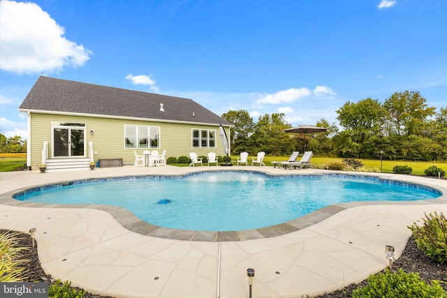 view of pool with a patio area