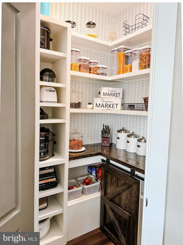 view of pantry