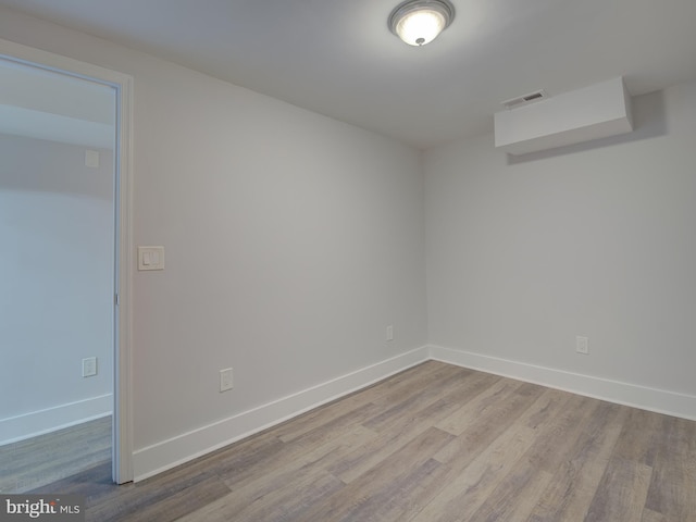 empty room featuring light wood-type flooring