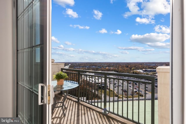 view of balcony