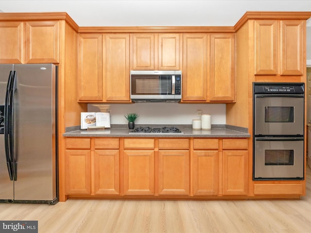 kitchen featuring light hardwood / wood-style flooring and stainless steel appliances