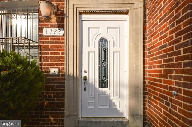 view of doorway to property