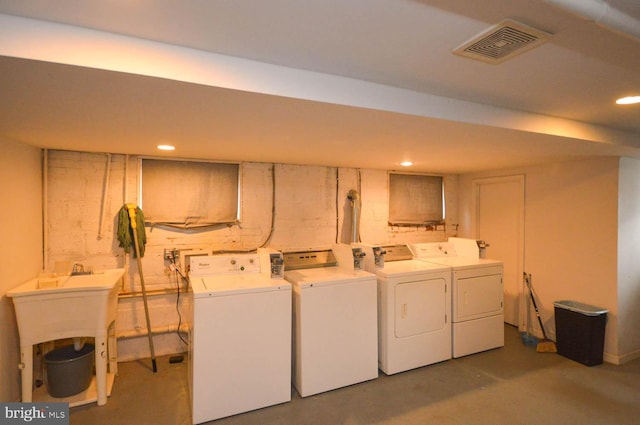 laundry area featuring separate washer and dryer