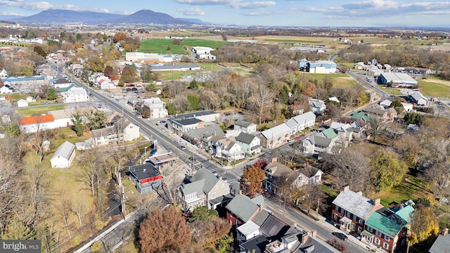 drone / aerial view with a mountain view