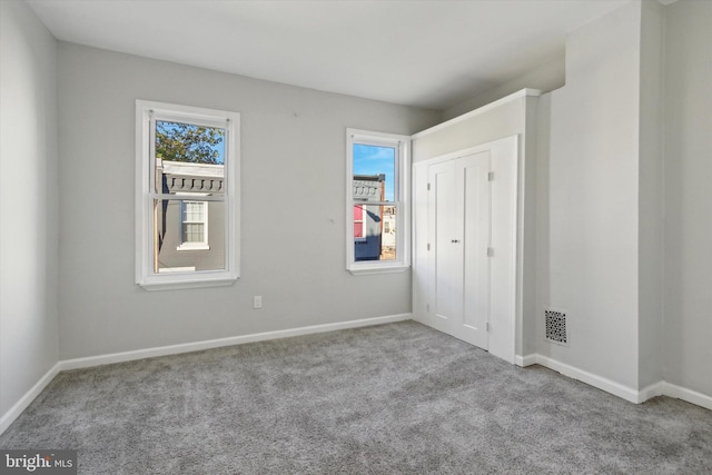 view of carpeted empty room